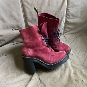 Dr. Martens Suede Heeled Boots size 8 women’s